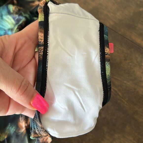 Smismivo Strapless Green Floral One Piece Ruched Padded Swimsuit - Picture 10 of 12